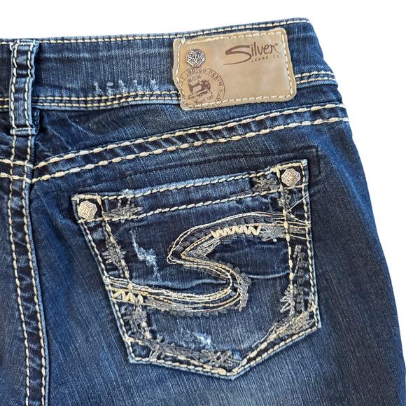 Silver Jeans Women's Size 29 29/31 Blue Dark Wash Suki Denim bootcut 1163 - Picture 14 of 14